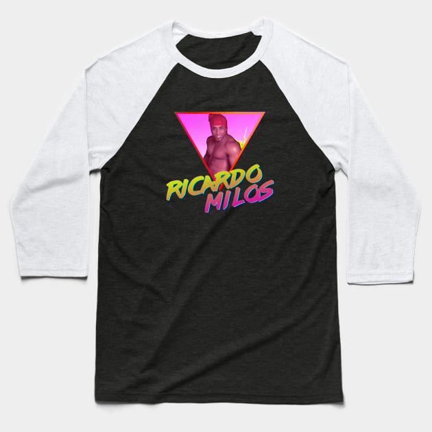 Ricardo Milos Vintage Aesthetic Baseball T-Shirt by giovanniiiii